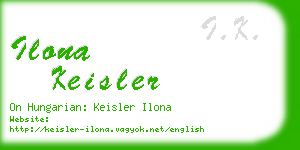 ilona keisler business card